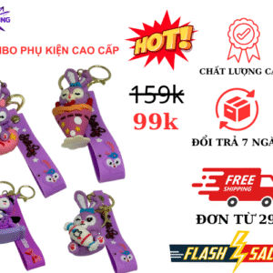 Móc Khóa Thỏ Kawaii – Bé Thỏ Đáng Yêu Cho Tín Đồ Cute